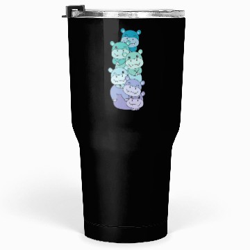 Discover Neptunic Flag Pride Lgbtq Cute Hippo Stack Tumblers 30 Oz