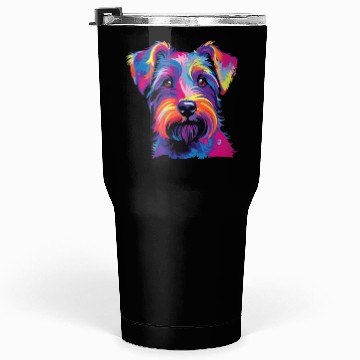 Discover Watercolor Colorful Tschechischer Terrier Tumblers 30 Oz