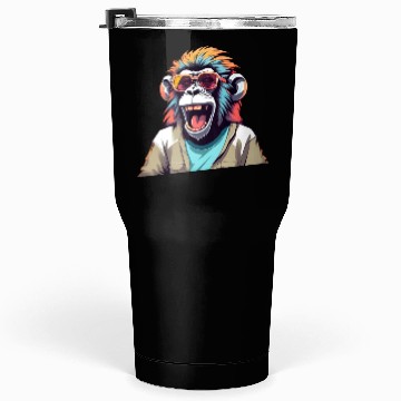 Discover Retro Laughing Monkey Tumblers 30 Oz