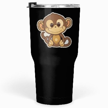 Discover Monkey cartoon animal Tumblers 30 Oz