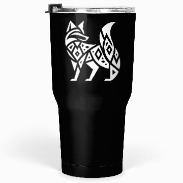 Discover Elegant Fox In T Tattoo Style Tumblers 30 Oz