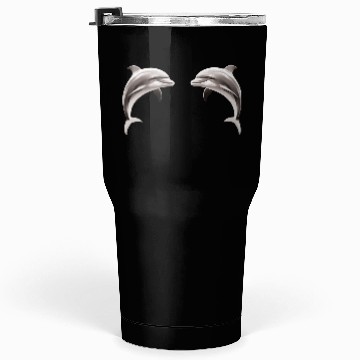 Discover Two dolphins facing each other Tumblers 30 Oz