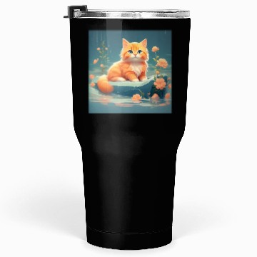 Discover Cute orange cat Tumblers 30 Oz