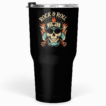 Discover Rock and Roll Skull Tumblers 30 Oz
