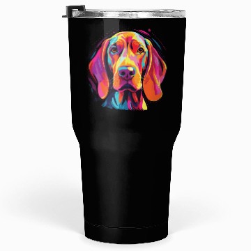 Discover Watercolor Colorful Redbone Coonhound Tumblers 30 Oz