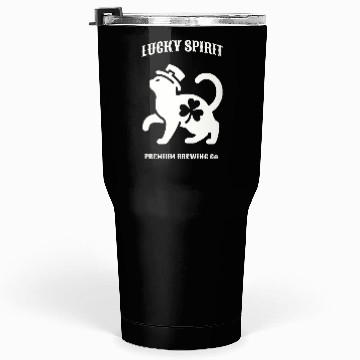 Discover St Patricks Lucky cat Green Tumblers 30 Oz