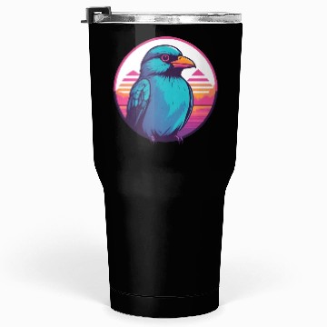 Discover Synthwave Blue Bird 2 Tumblers 30 Oz