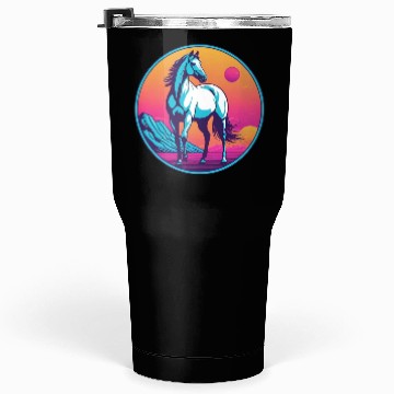 Discover Synthwave Horse 3 Tumblers 30 Oz