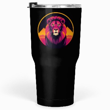 Discover Synthwave Lion Tumblers 30 Oz