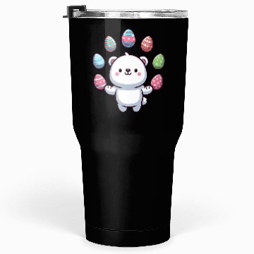 Discover Cartoon Polar Bear Easter Egg Design Tumblers 30 Oz