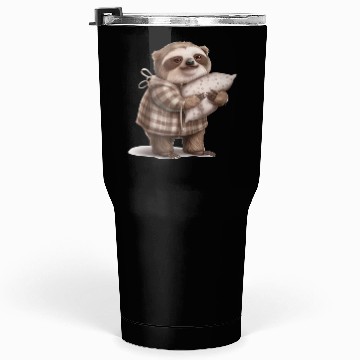 Discover Sloth in Robes: Relaxation Mode On Tumblers 30 Oz