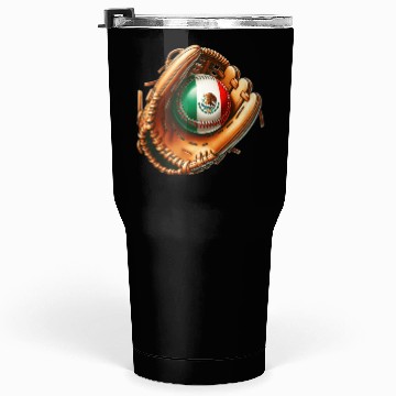 Discover Mexico flag baseball design Tumblers 30 Oz