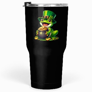 Discover St. Patrick's Day Frog with Gold Tumblers 30 Oz