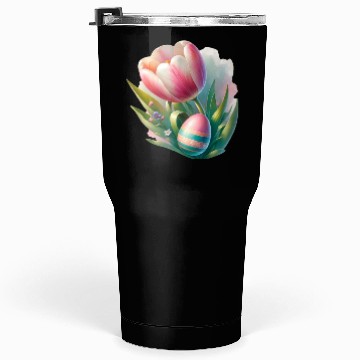 Discover Spring Colorful Tulip With Easter Egg Tumblers 30 Oz