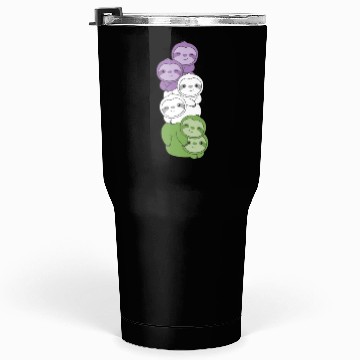 Discover Genderqueer Flag Pride Lgbtq Cute Sloth Tumblers 30 Oz