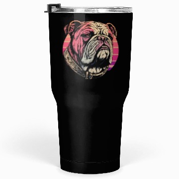 Discover Bulldog With Character Retro Graphic Tumblers 30 Oz