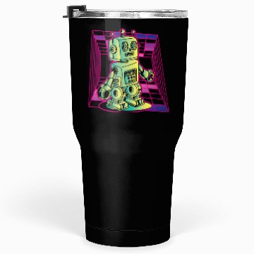 Discover Robot Retro Vintage Robotics Technology Tumblers 30 Oz