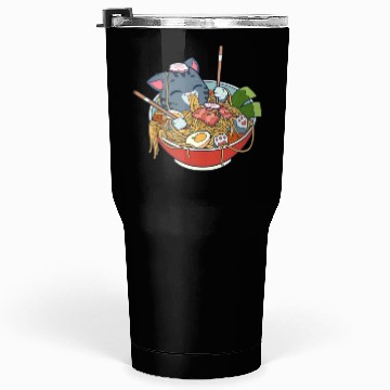 Discover cat eating ramen Tumblers 30 Oz