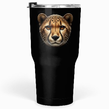 Discover Cheetah Head Wildlife Tumblers 30 Oz