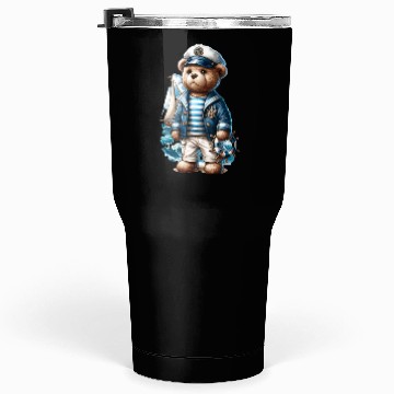 Discover Adventurous Teddy Bear Sailing Tumblers 30 Oz