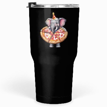 Discover Jumbo Elephant Pizza Pi Day Food Tumblers 30 Oz