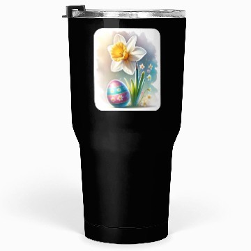 Discover A Beautiful Daffodil With an Easter Egg Tumblers 30 Oz