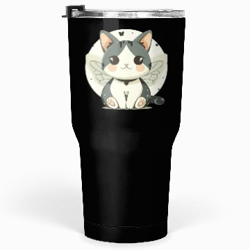 Discover Kawaii Cat-Butterfly Tumblers 30 Oz