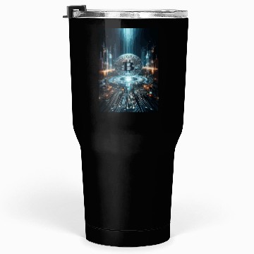 Discover Cyber Bitcoin Vortex - Futuristic Design Tumblers 30 Oz