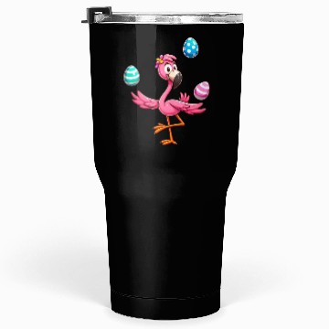 Discover Flamingo Juggler with Easter Eggs Celebration Tumblers 30 Oz