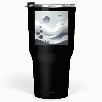 Discover "Tranquil Monochrome Horizon" Tumblers 30 Oz