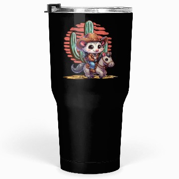 Discover Opossum Cowboy Tumblers 30 Oz