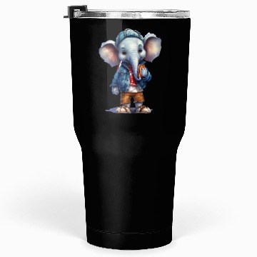 Discover Cute Elephant Cartoon Tumblers 30 Oz