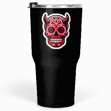 Discover Adventurous Spirit: Daredevil Sugar Skull Tumblers 30 Oz