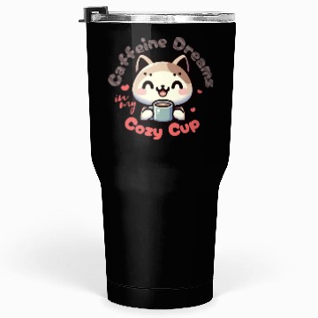 Discover Caffeine Dreams Cat Delight Tumblers 30 Oz