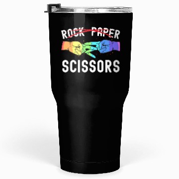 Discover Lesbian Pride Rock Paper Scissors Funny LGBTQ Tumblers 30 Oz