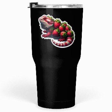 Discover Strawberry bearded dragon pattern Tumblers 30 Oz