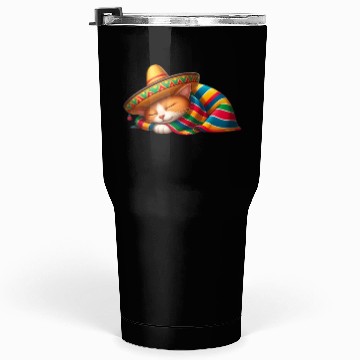 Discover Cinco de Mayo cat in snooze mode Tumblers 30 Oz