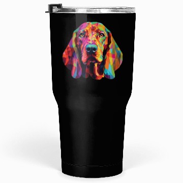 Discover Watercolor Colorful Redbone Coonhound Tumblers 30 Oz