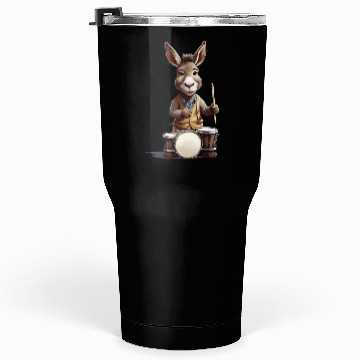 Discover Donkey playing drums Tumblers 30 Oz