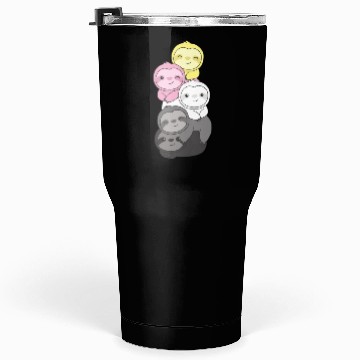 Discover Queerplatonic Flag Pride Lgbtq Cute Sloth Tumblers 30 Oz