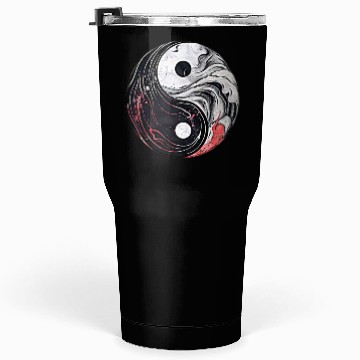 Discover Yin Yang Red Black and White Tumblers 30 Oz