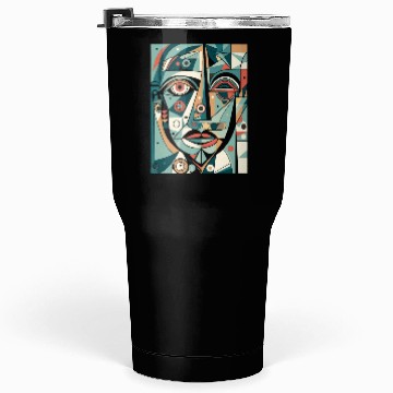 Discover Modern Art Face Design Tumblers 30 Oz