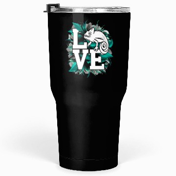 Discover Chameleon Lizard Love Green Teal Text Design Tumblers 30 Oz