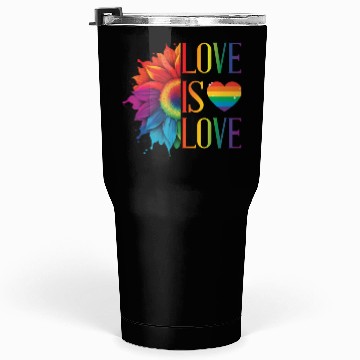 Discover Rainbow Sunflower Love Is Love LGBT Gay Pride Tumblers 30 Oz