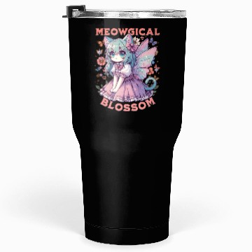 Discover Meowgical Blossom Enchanting Fairycore Cat Fantasy Tumblers 30 Oz