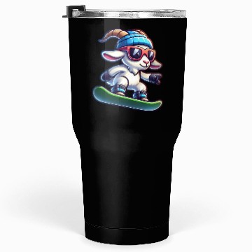 Discover Snowboarder Goat Winter Adventure Tumblers 30 Oz