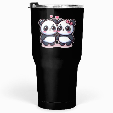 Discover Cute Bubu Dudu Panda Bear couple Tumblers 30 Oz
