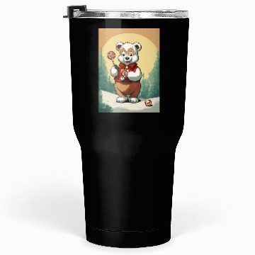 Discover Cartoon cute teddy bear Tumblers 30 Oz