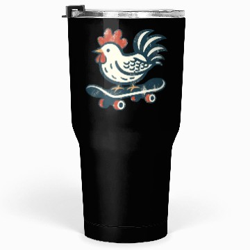 Discover Skateboarding Farm Chicken Tumblers 30 Oz