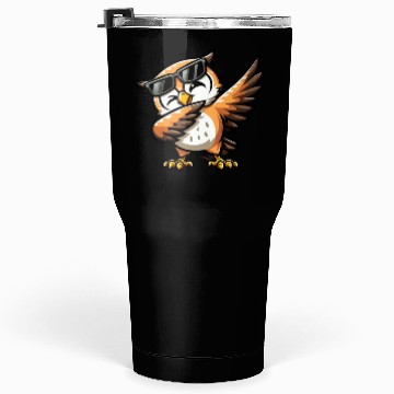 Discover Cute Owl Dabbing Comic Tumblers 30 Oz